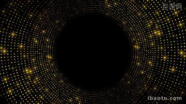 金色圆圈粒子元素带通道
